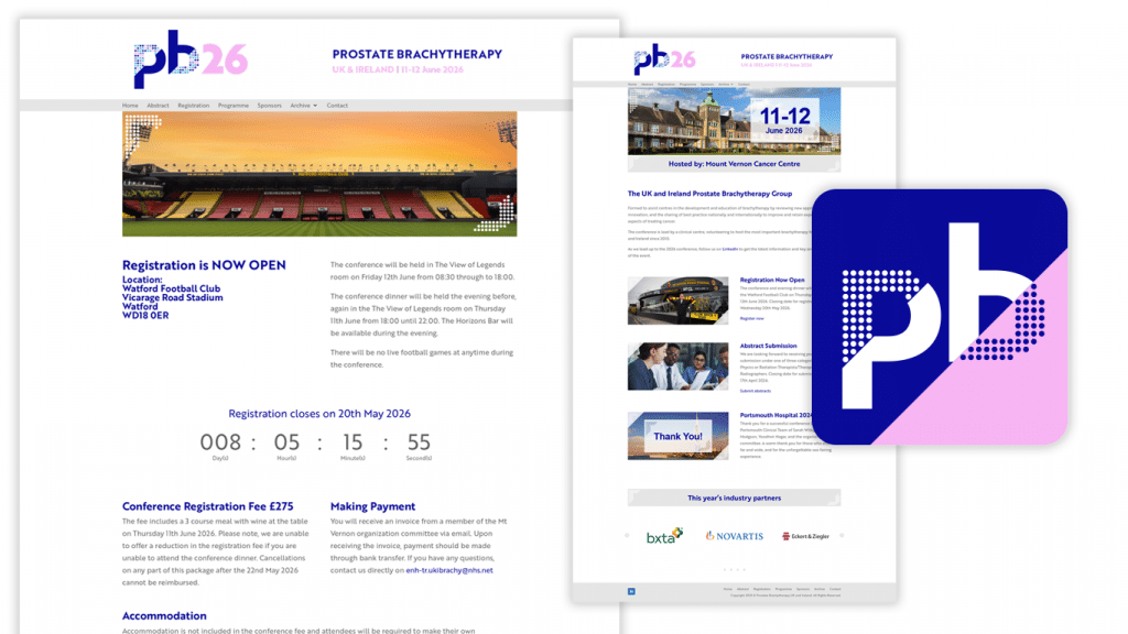 Prostate Brachytherapy Website design and build to promote the annual conference and publish papers related to it.